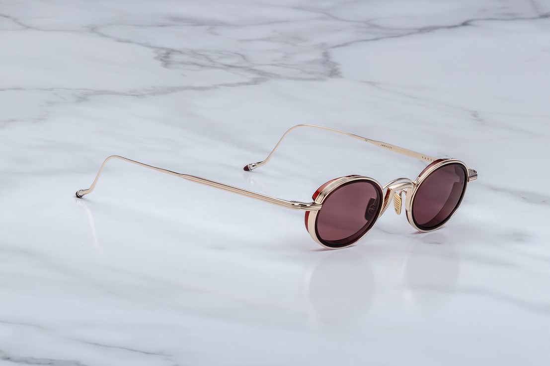 Sunglasses Model Varda in color Champagne with Mahogany Lenses from Jacques Marie Mage