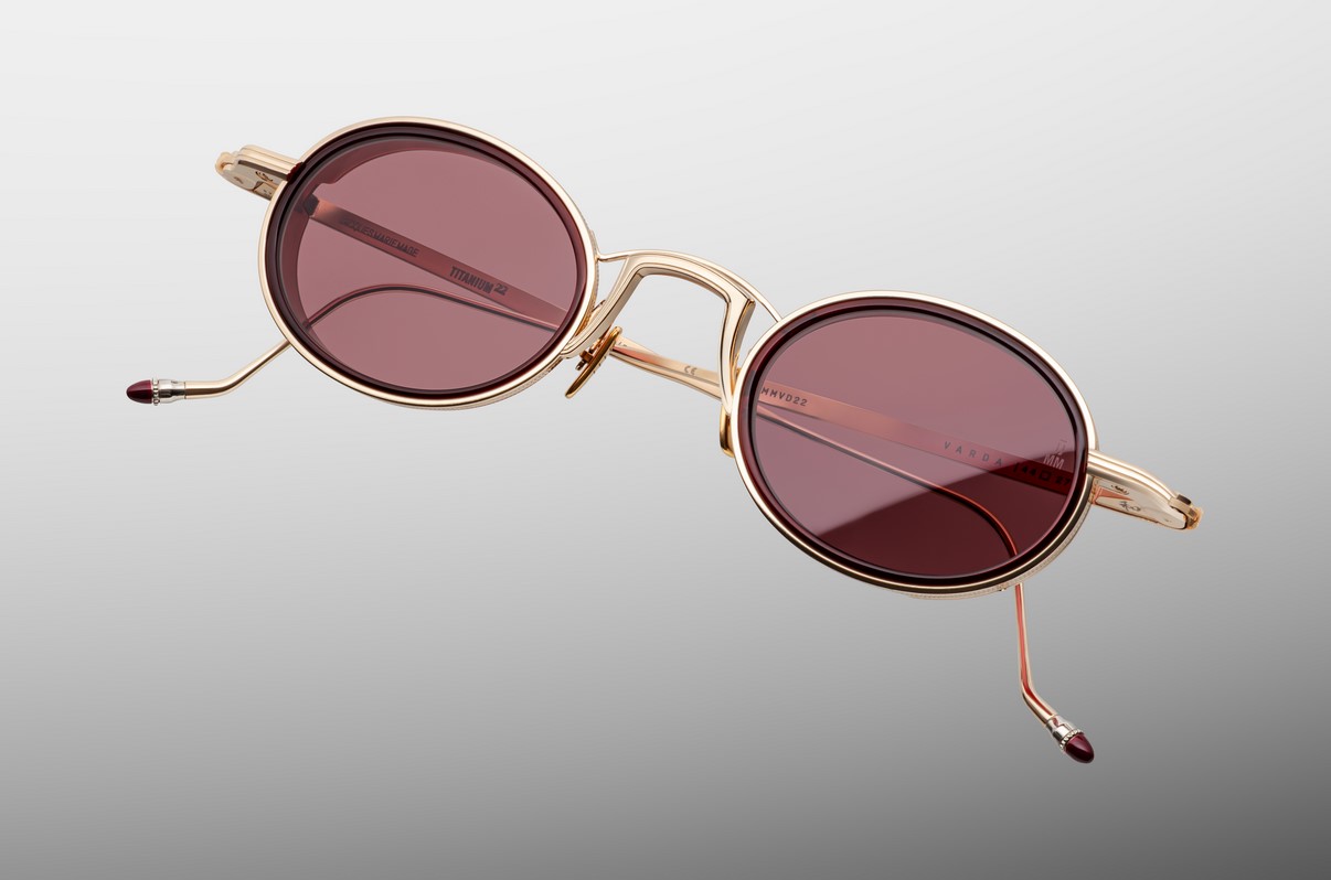 Sunglasses Model Varda in color Champagne with Mahogany Lenses from Jacques Marie Mage
