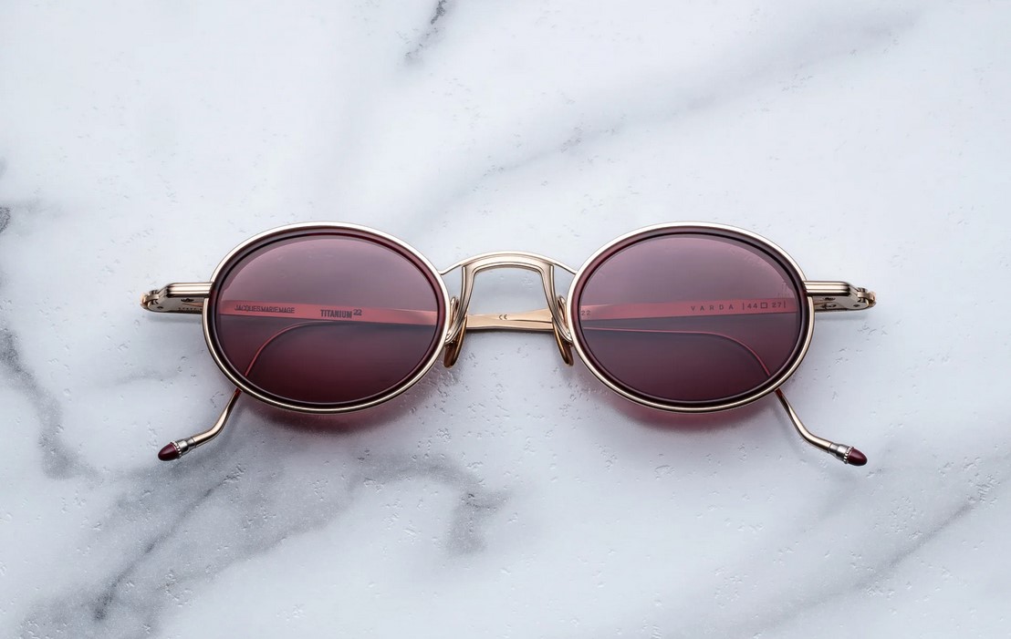 Sunglasses Model Varda in color Champagne with Mahogany Lenses from Jacques Marie Mage
