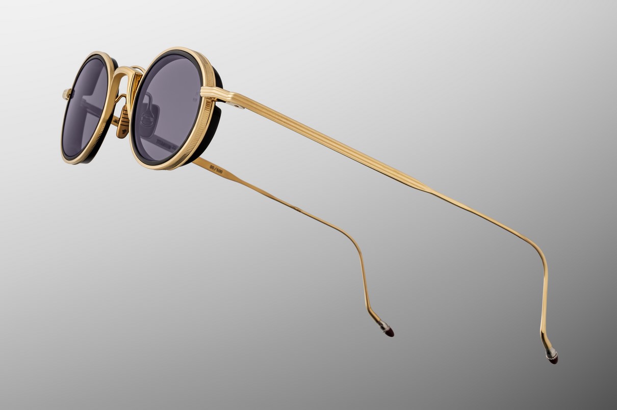 Sunglasses Model Varda in color Ebony with Nimbus Lenses from Jacques Marie Mage