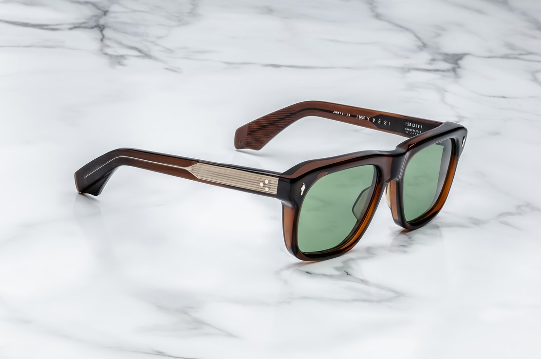 Sunglasses Model Yves in Zoltar with Vintage Green lenses from Jacques Marie Mage
