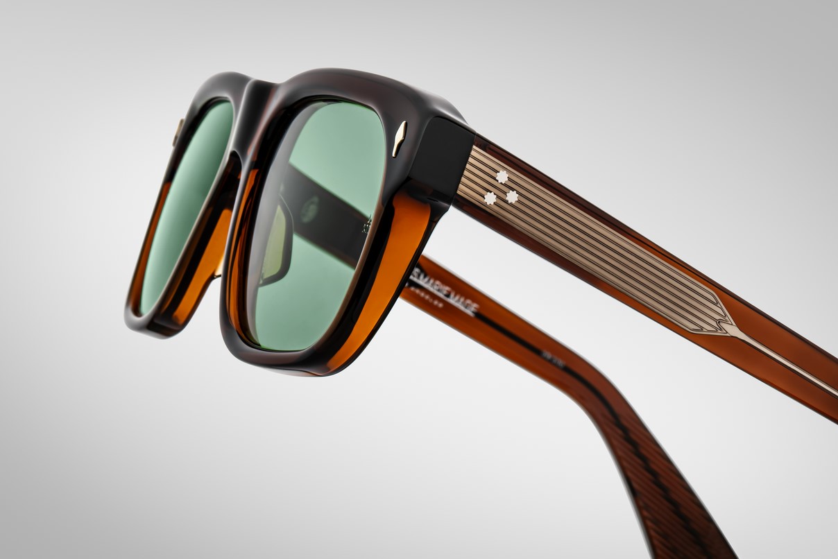 Sunglasses Model Yves in Zoltar with Vintage Green lenses from Jacques Marie Mage