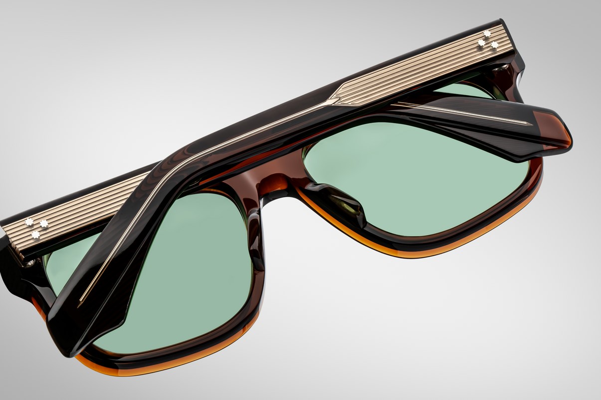Sunglasses Model Yves in Zoltar with Vintage Green lenses from Jacques Marie Mage