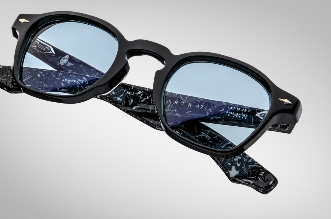 Sunglasses Model Zephirin 47 in color Polaris with Blue C39 lenses from Jacques Marie Mage