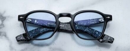 Sunglasses Model Zephirin 47 in color Polaris with Blue C39 lenses from Jacques Marie Mage
