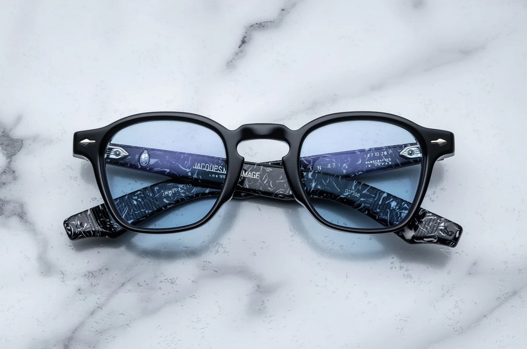 Sunglasses Model Zephirin 47 in color Polaris with Blue C39 lenses from Jacques Marie Mage