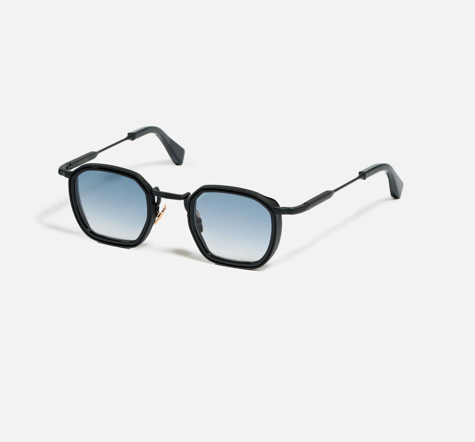 Sunglasses Model Léo in C303 with Clear Blue Gradient lenses from John Dalia