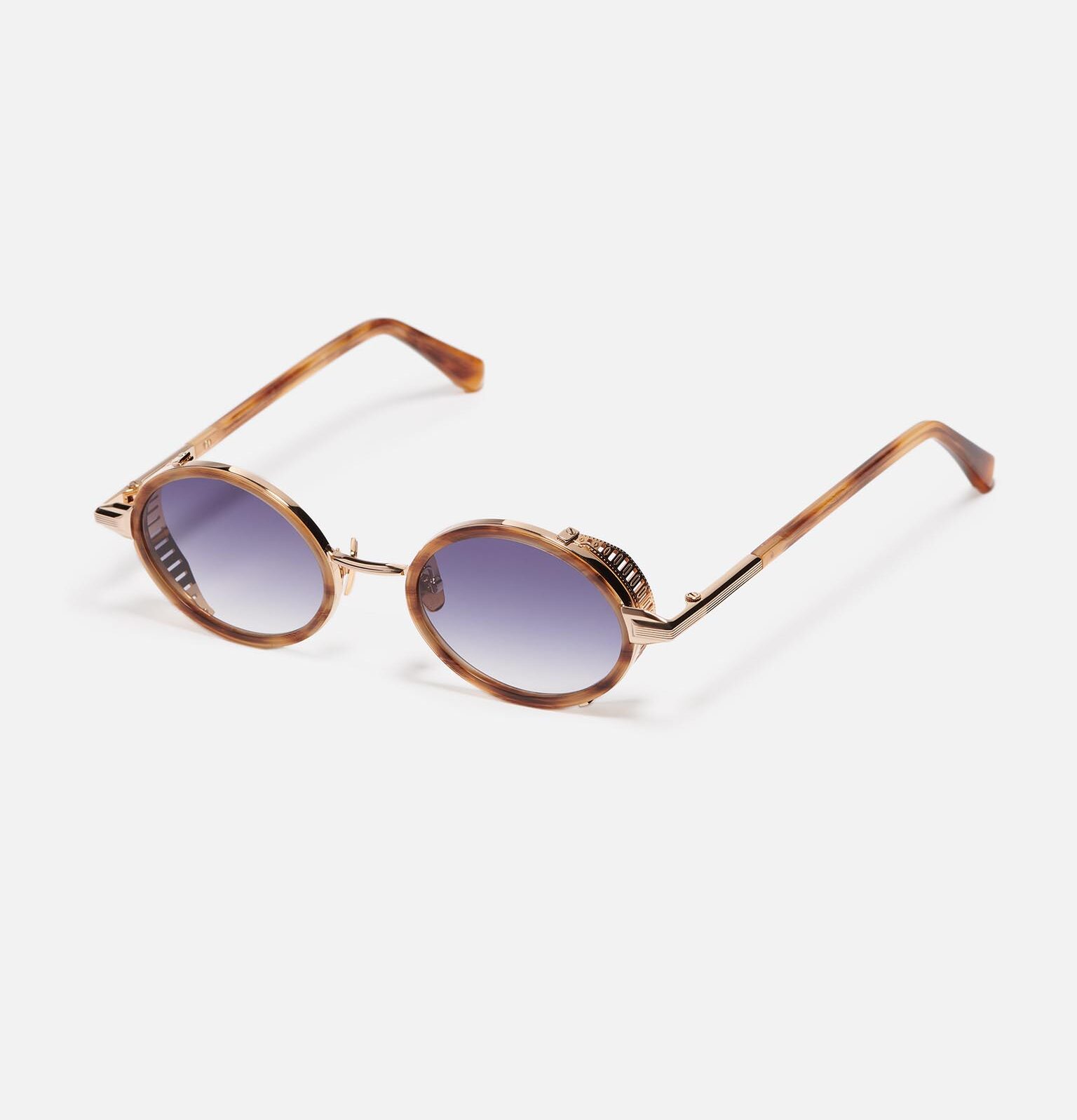 Sunglasses Model Steve in C430 with Dark Blue Gradient lenses from John Dalia