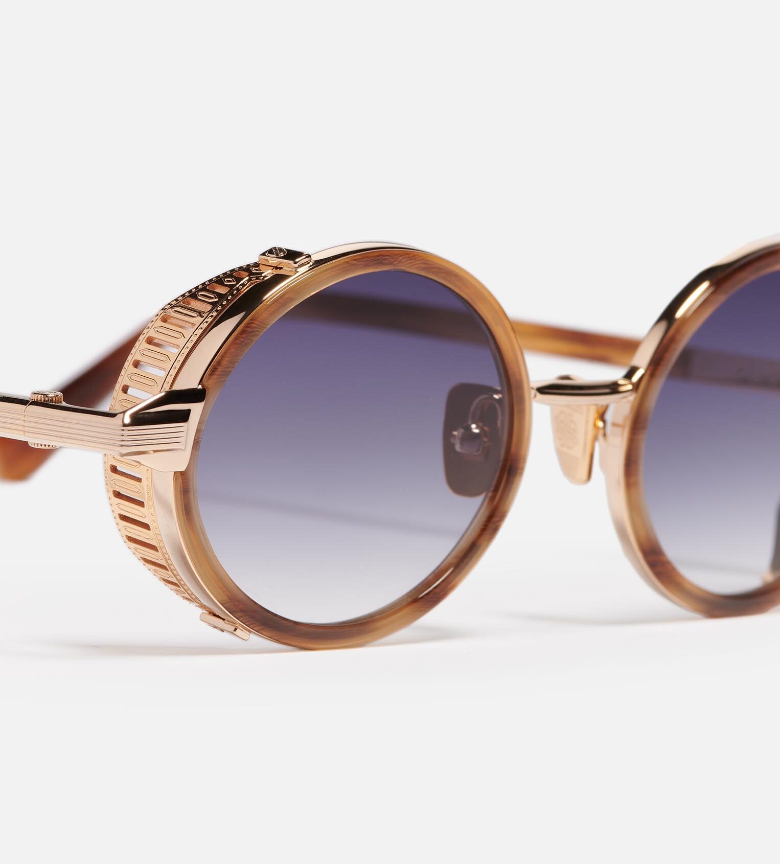 Sunglasses Model Steve in C430 with Dark Blue Gradient lenses from John Dalia