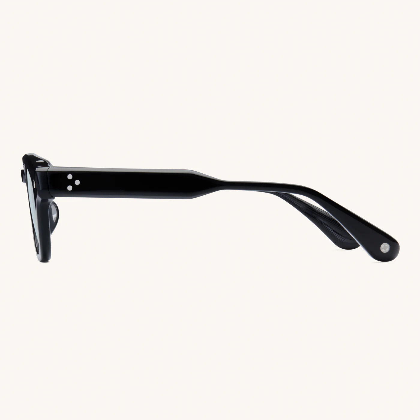Sunglasses Model Apéro au Soleil in color Black and Palladium with Solid Blue Lenses from Lunetterie Générale