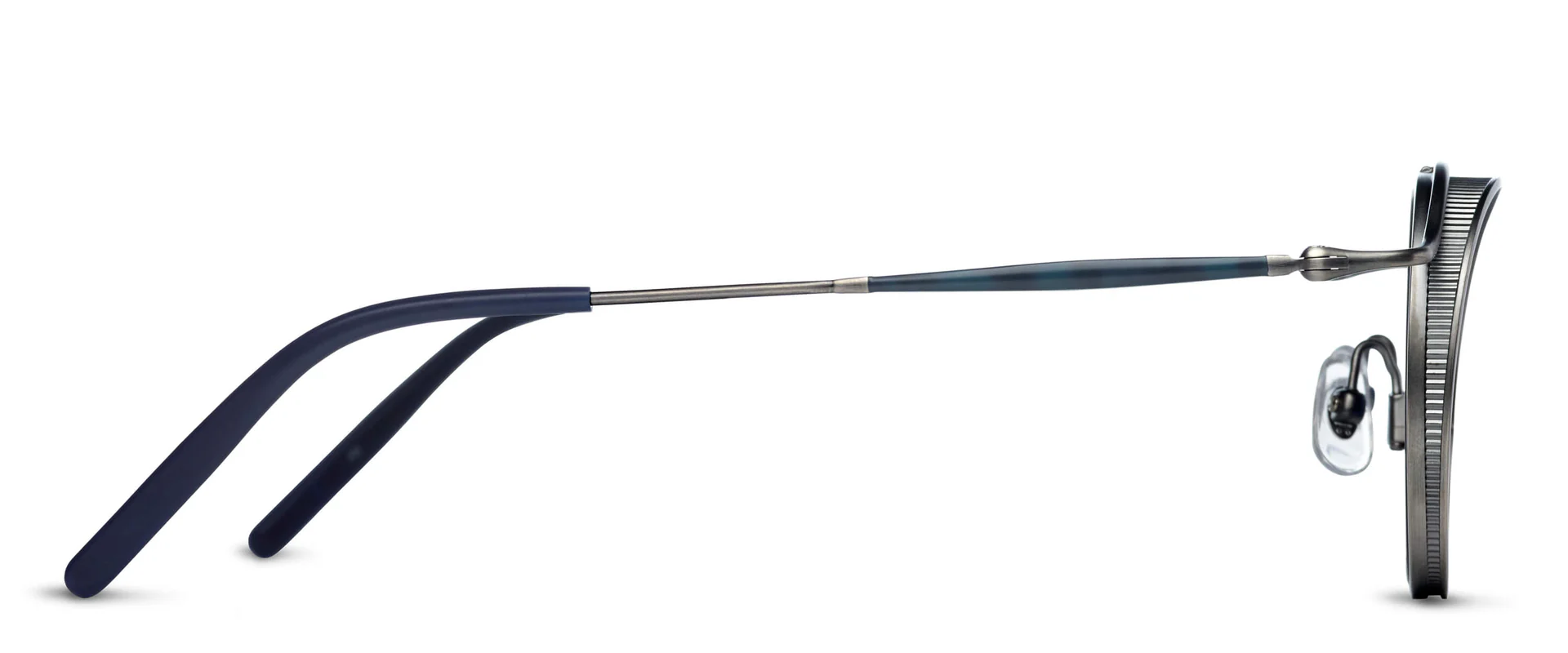 Sunglasses Matsuda model 2903H in Color Antique Silver with Colbalt Blue Lenses