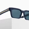Sunglasses Matsuda model M1033 in Color Dark Navy Crystal and Gold with Blue Grey CR39 Lenses