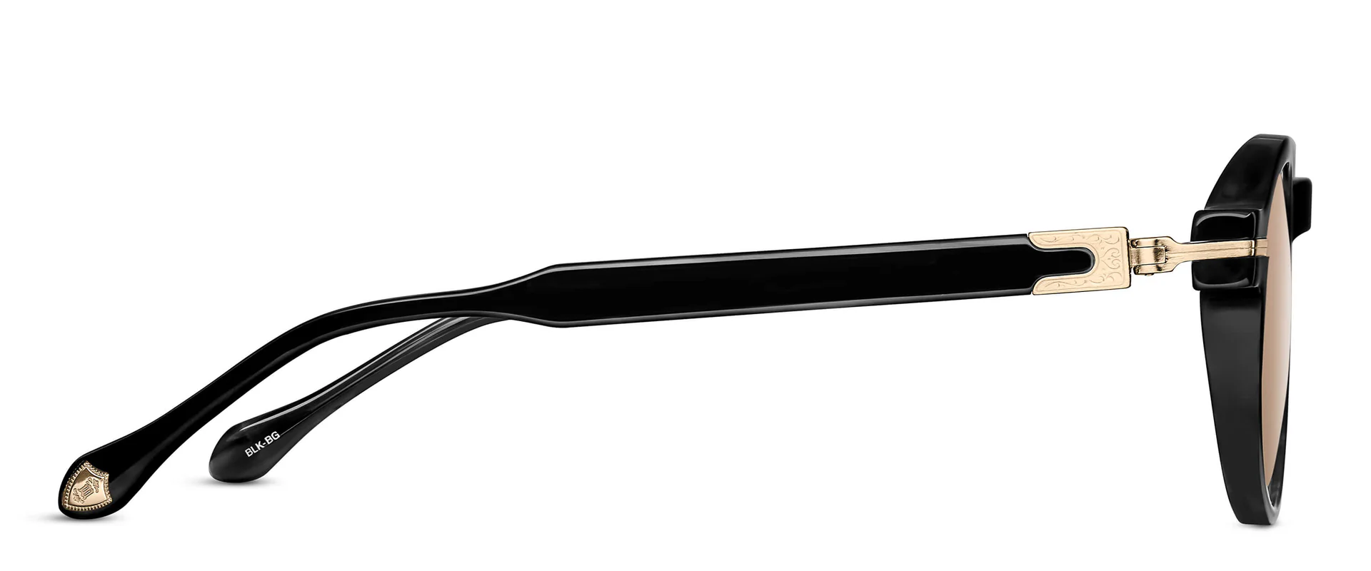 Sunglasses Matsuda model M2050 in Color Dark Turtoise and Antique Gold with Brown Gradient Lenses CR39 Lenses