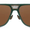 Sunglasses Matsuda model M3023-V2 in Color Antique Gold and Matte Bottle Green with Brown Lenses