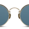 Sunglasses Matsuda model M3100 in Color Brushed Gold and Matte Black with Blue Grey CR39 Lenses
