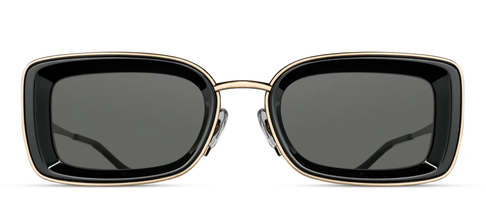 Sunglasses Matsuda model M3124 in Color Brushed Gold and Black with Grey Lenses