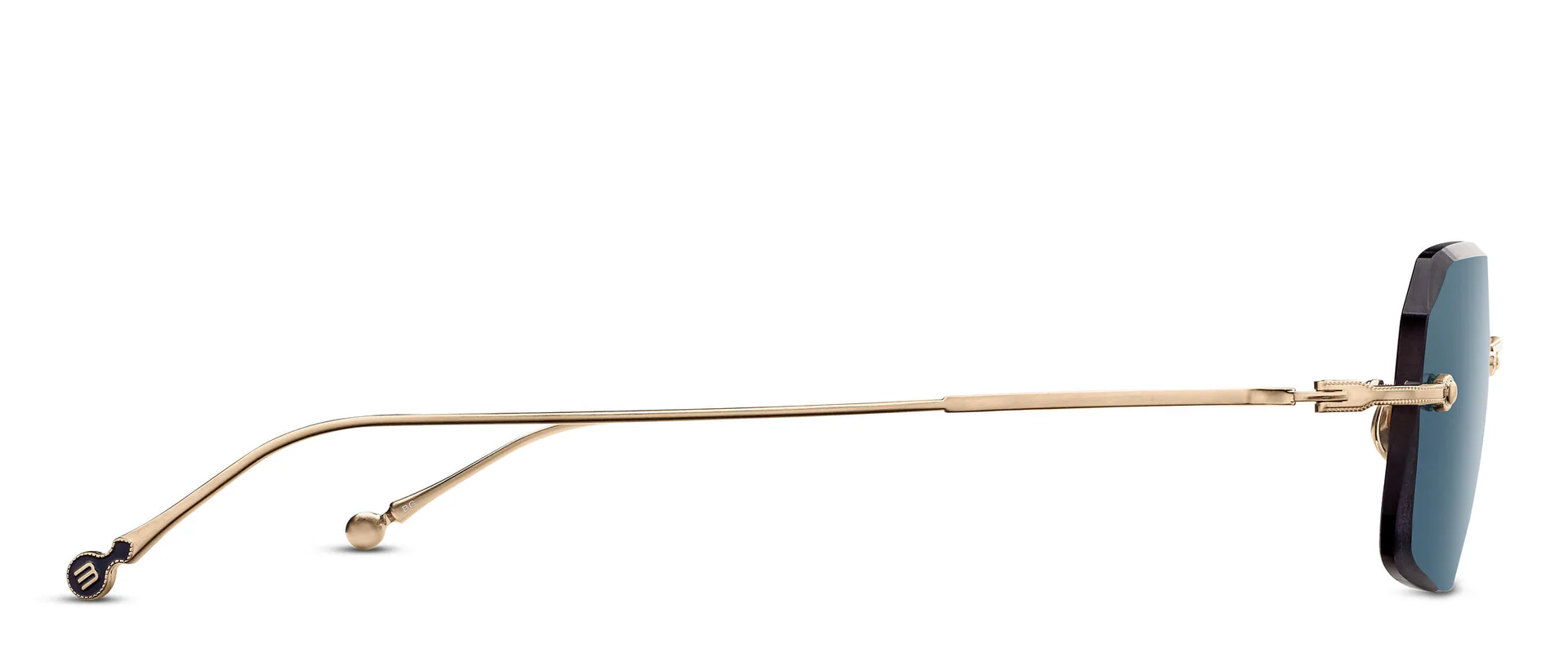 Sunglasses Matsuda model M5004 in Color Brushed Gold with Blue Grey Lenses