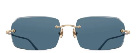 Sunglasses Matsuda model M5004 in Color Brushed Gold with Blue Grey Lenses