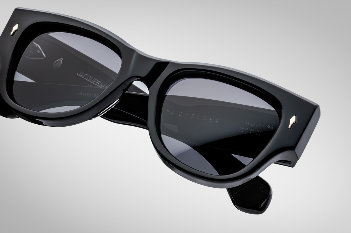 Sunglasses model Chelsea in color Black with Jet lenses from Jacques Marie Mage