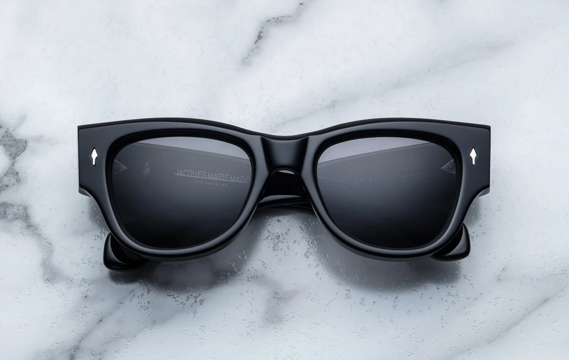 Sunglasses model Chelsea in color Black with Jet lenses from Jacques Marie Mage