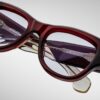 Sunglasses model Chelsea in color Cherry with Lavender lenses from Jacques Marie Mage