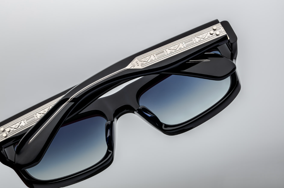Sunglasses Model Cleavon 57 in Regal with Dark Blue Gradient lenses from Jacques Marie Mage