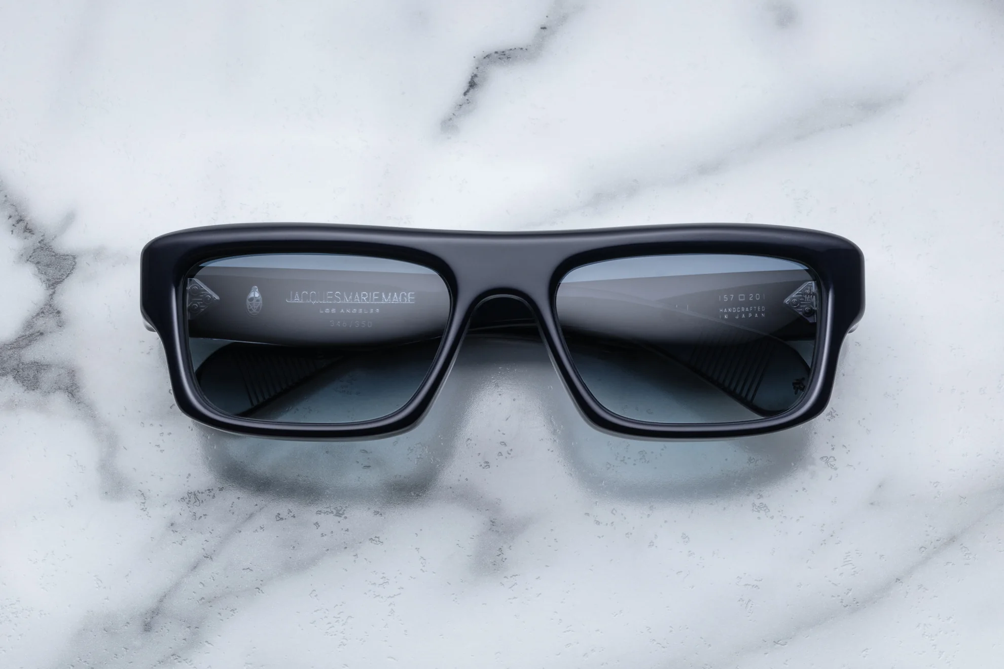 Sunglasses Model Cleavon 57 in Regal with Dark Blue Gradient lenses from Jacques Marie Mage