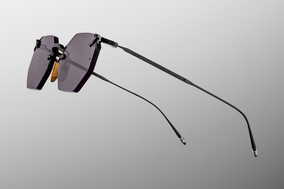 Sunglasses Model El Dorado in color Black with Grey Lenses from Jacques Marie Mage
