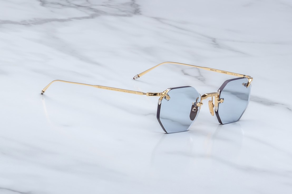 Sunglasses Model El Dorado in color Ciel with Baby Blue Lenses from Jacques Marie Mage