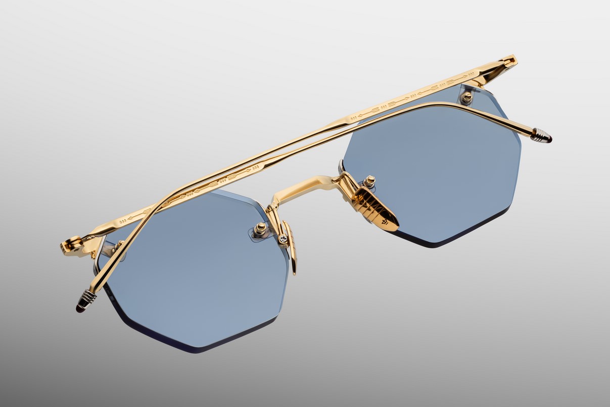 Sunglasses Model El Dorado in color Ciel with Baby Blue Lenses from Jacques Marie Mage