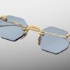 Sunglasses Model El Dorado in color Ciel with Baby Blue Lenses from Jacques Marie Mage