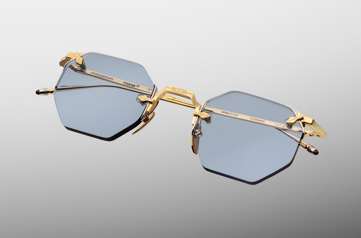 Sunglasses Model El Dorado in color Ciel with Baby Blue Lenses from Jacques Marie Mage