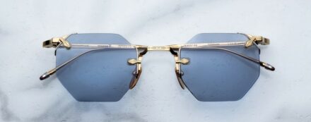 Sunglasses Model El Dorado in color Ciel with Baby Blue Lenses from Jacques Marie Mage