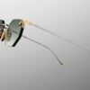 Sunglasses Model El Dorado in color Electrum with Emerald Gradient Lenses from Jacques Marie Mage