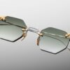 Sunglasses Model El Dorado in color Electrum with Emerald Gradient Lenses from Jacques Marie Mage