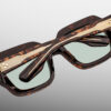 Sunglasses Model Evelyn in Color Yesterday with Light Bottle Green Lenses from Jacques Marie Mage's collection
