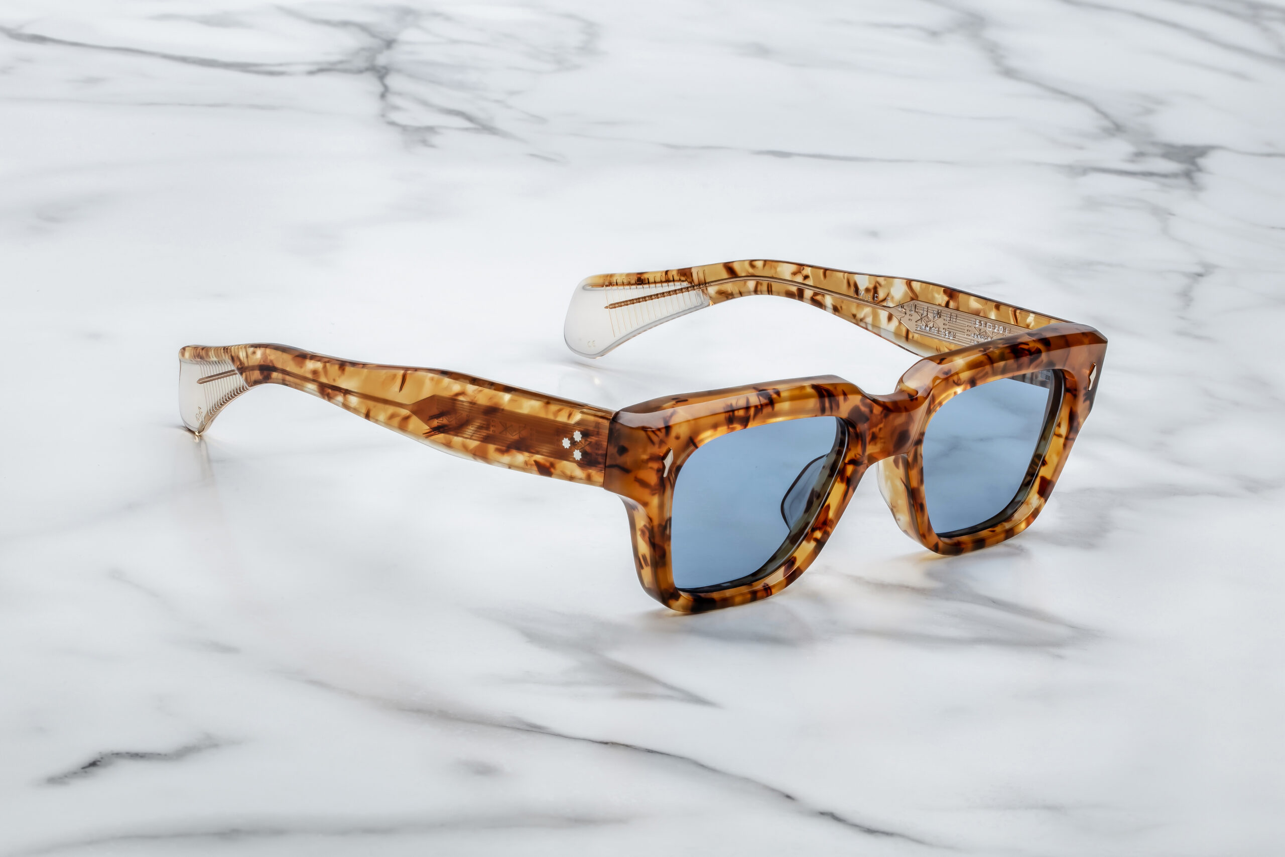 Sunglasses Model Fellini in Color Cairo with Cerulean CR39 lenses from Jacques Marie Mage