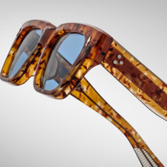 Sunglasses Model Fellini in Color Cairo with Cerulean CR39 lenses from Jacques Marie Mage