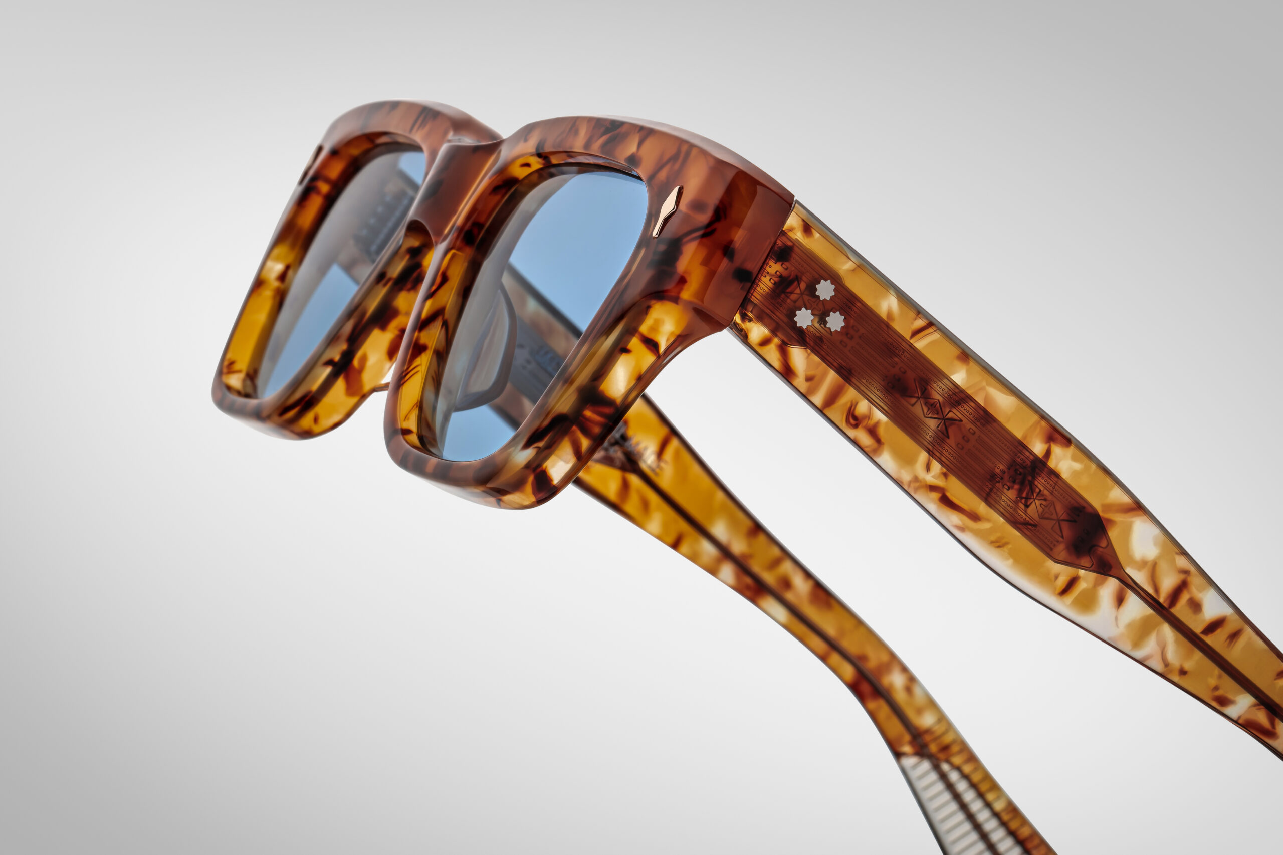 Sunglasses Model Fellini in Color Cairo with Cerulean CR39 lenses from Jacques Marie Mage