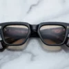 Sunglasses Model Fellini in Color Noir 15 with Brass CR39 lenses from Jacques Marie Mage