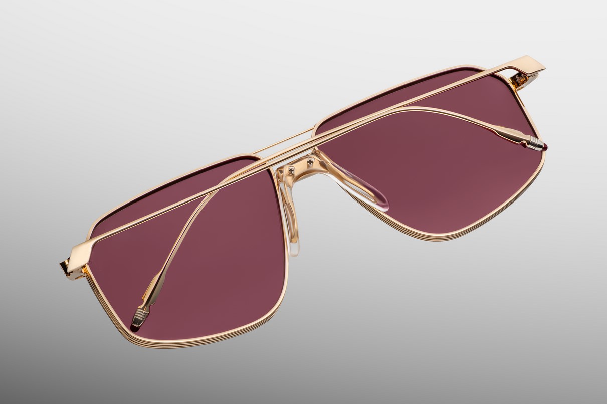 Sunglasses Model Jagger in Color Champagne with Mahogany Gradient lenses from Jacques Marie Mage