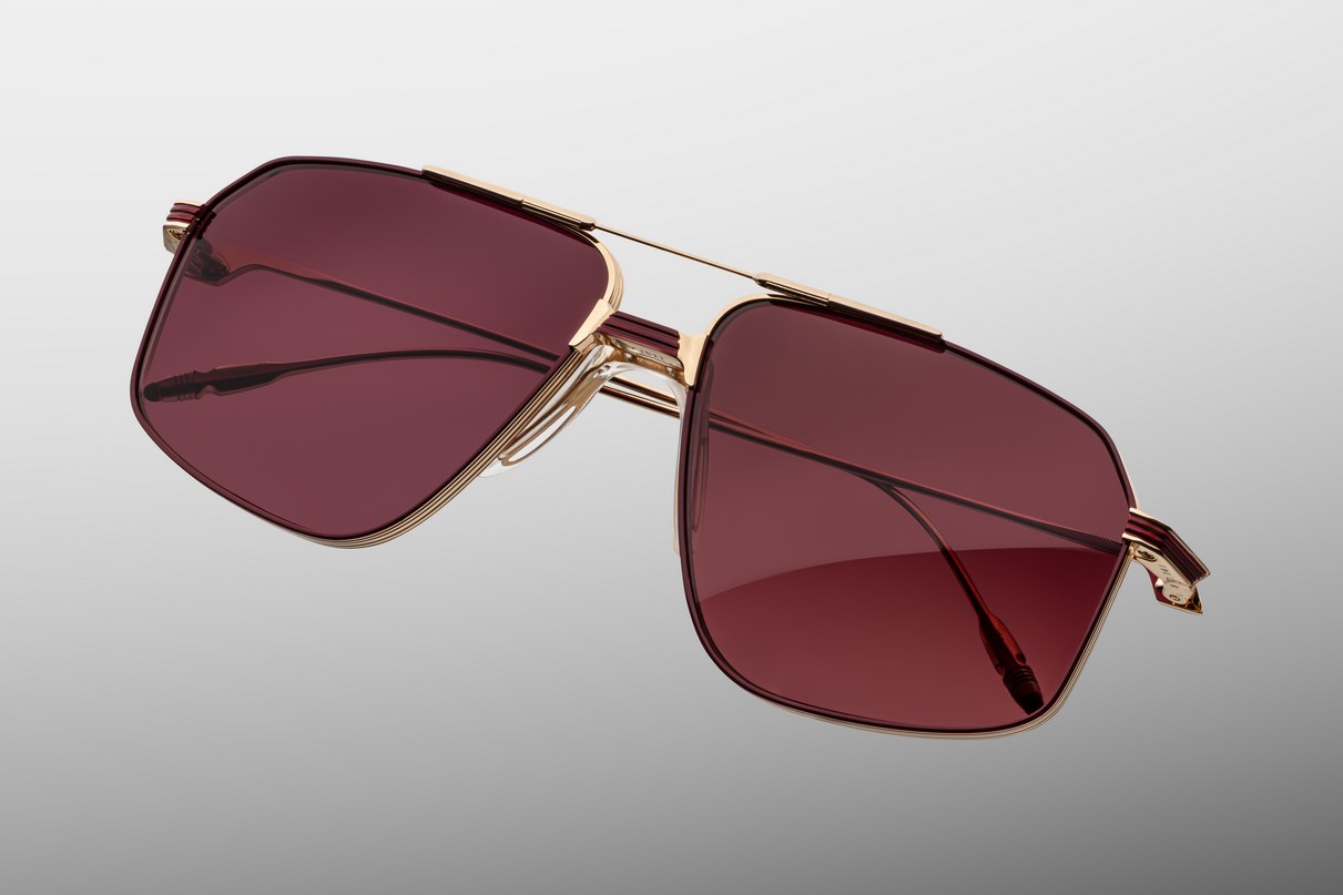 Sunglasses Model Jagger in Color Champagne with Mahogany Gradient lenses from Jacques Marie Mage