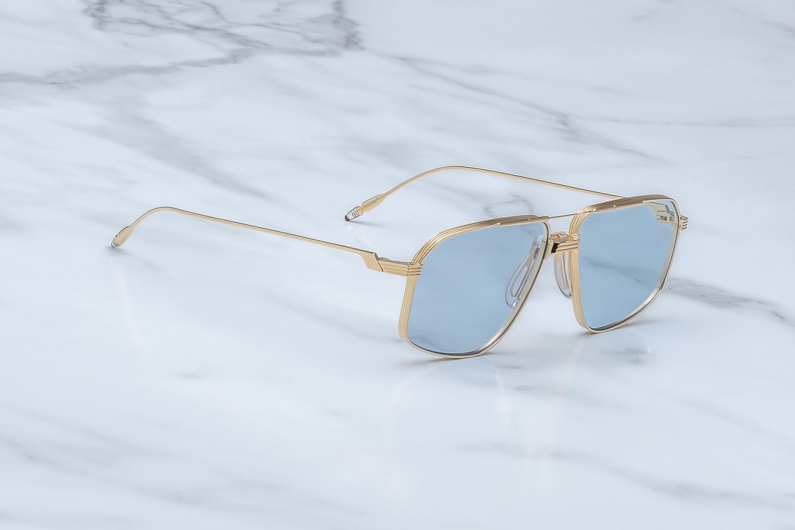 Sunglasses Model Jagger in Color Ciel with Blue Gradient lenses from Jacques Marie Mage
