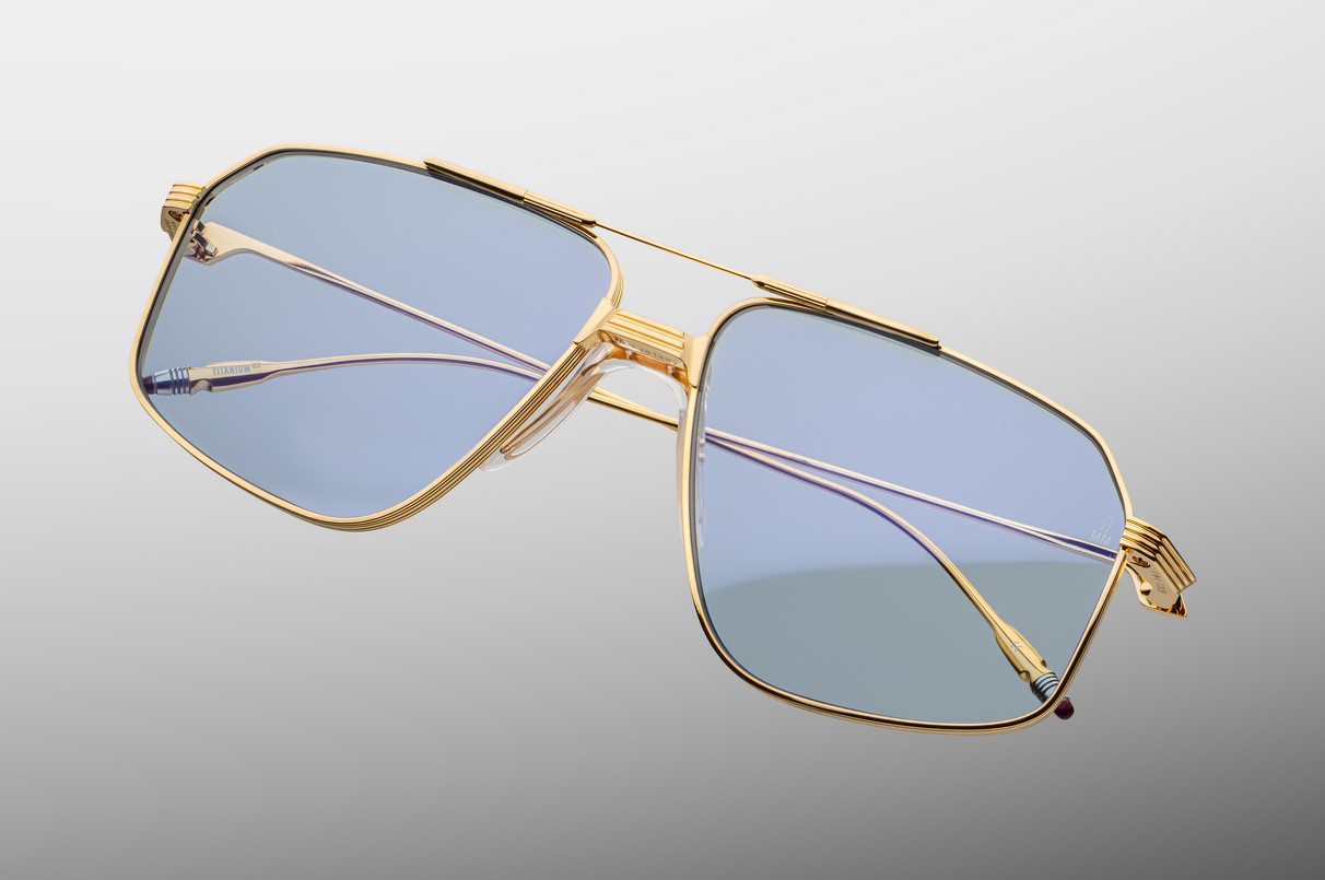 Sunglasses Model Jagger in Color Ciel with Blue Gradient lenses from Jacques Marie Mage