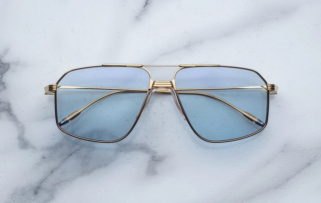 Sunglasses Model Jagger in Color Ciel with Blue Gradient lenses from Jacques Marie Mage