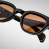 Sunglasses Model Julien in Color Noir X With Orange lenses from Jacques Marie Mage
