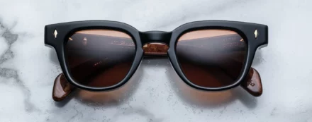 Sunglasses Model Julien in Color Noir X With Orange lenses from Jacques Marie Mage