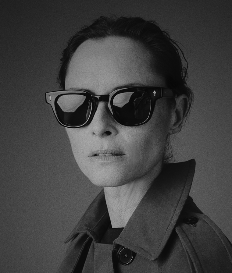 Sunglasses Model Julien in Color Noir X With Orange lenses from Jacques Marie Mage