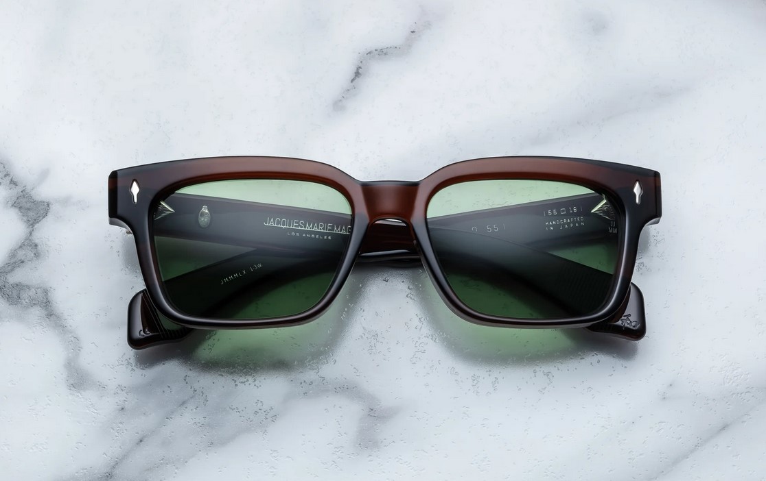 Sunglasses Model Molino 55 in Color Zoltar with Vintage Green lenses from Jacques Marie Mage