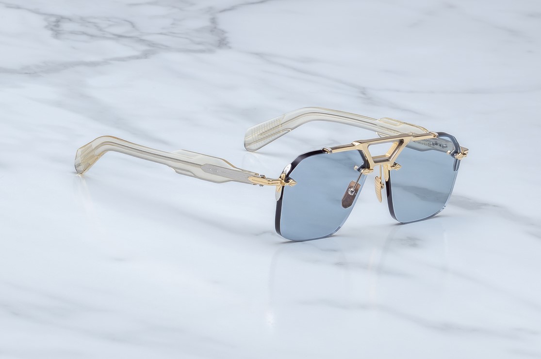 Sunglasses Model Silverton in color Ciel with Baby Blue Lenses from Jacques Marie Mage